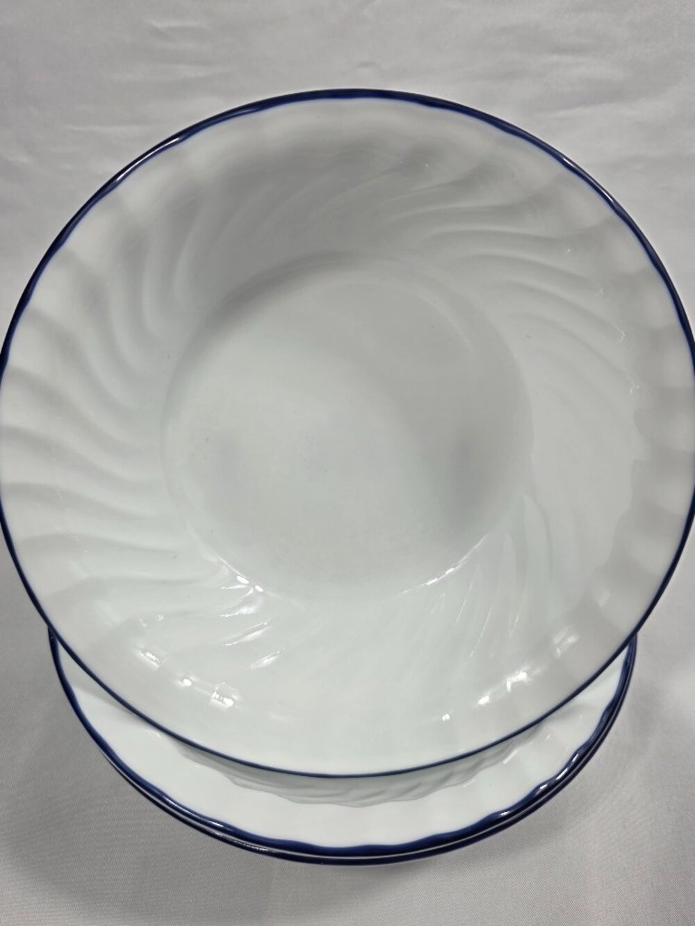 THREE Corning Corelle Promise Coupe Soup Bowls Swirl Pink, Blue Yellow Flowers